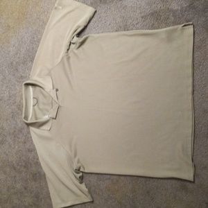 Men’s Size 2X tan Columbia Sportswear compact collared t-shirt